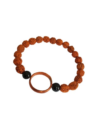 Rudraksha Bracelet Copper Ring 